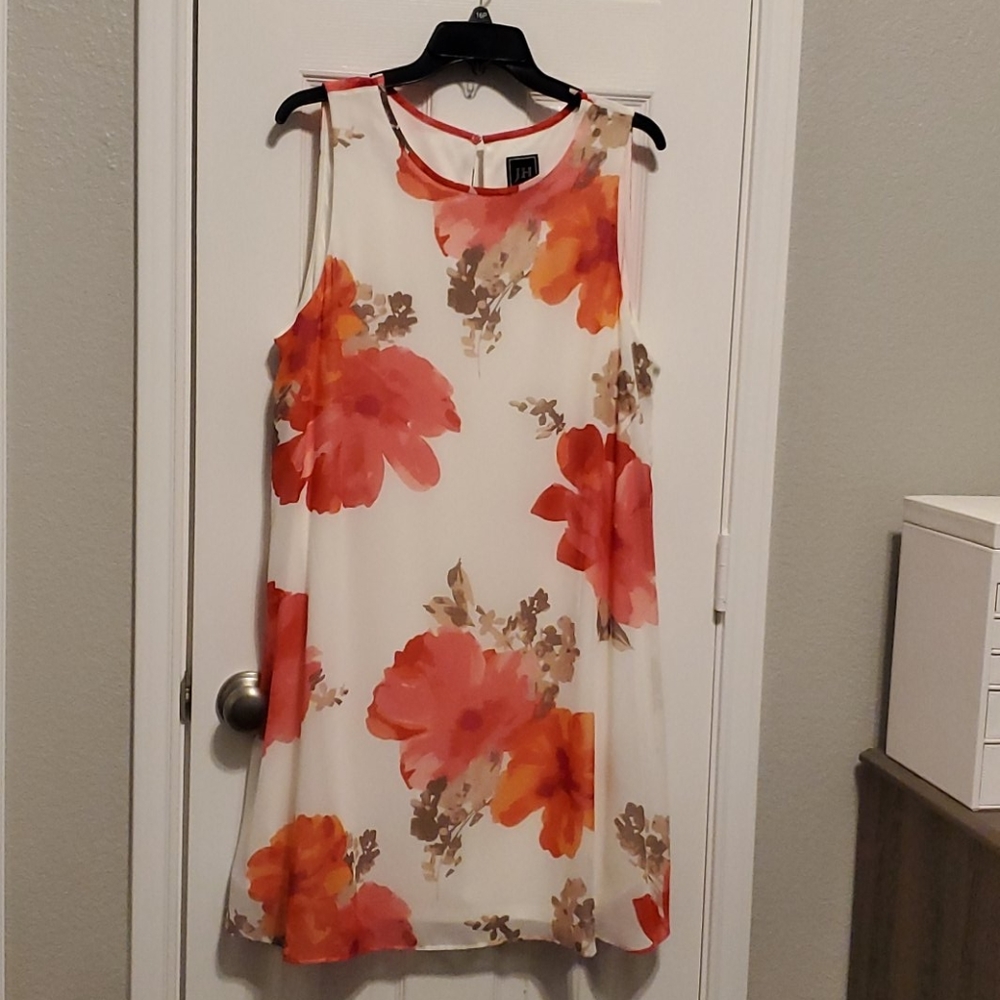 Off-white floral swing dress, never worn